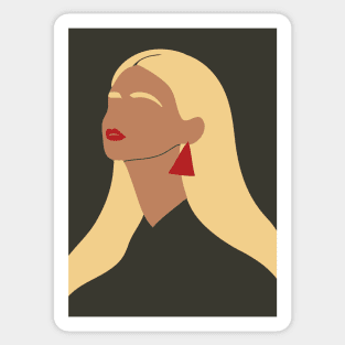 Minimalistic Woman Portrait Sticker